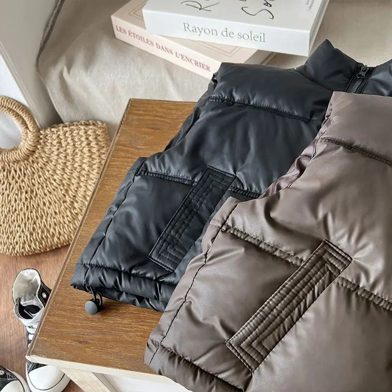 Unisex Kinder-Daunenweste – Warme Steppweste für Herbst und Winter