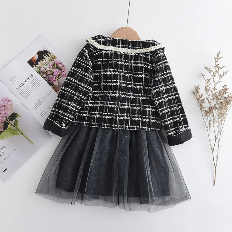 Bear Leader Prinzessinnen-Outfit – 2-teiliges Set aus Kleid und Mantel für den Winter