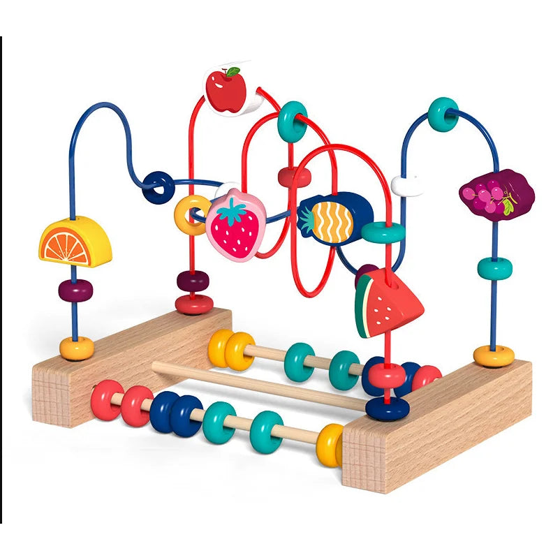 Montessori Holz Achterbahn & Perlenlabyrinth – Das clevere Lernspielzeug für kleine Mathe-Entdecker!