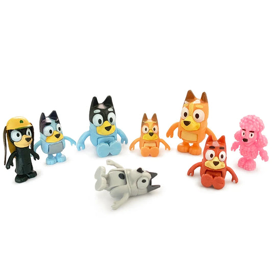 Bluey Bingo Anime Figur 8 Stk. – Das perfekte Spielzeug für kleine Abenteurer!
