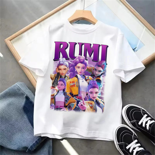 "Kpop Demon Hunters" T-Shirt – Lässiges Sommer-T-Shirt für Kinder