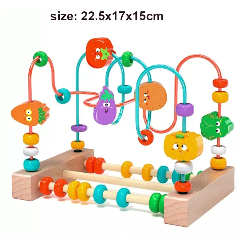 Montessori Holz Achterbahn & Perlenlabyrinth – Das clevere Lernspielzeug für kleine Mathe-Entdecker!