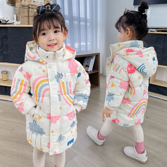 Kinder Daunenjacke – Warmer Wintermantel mit Kapuze für Jungen & Mädchen