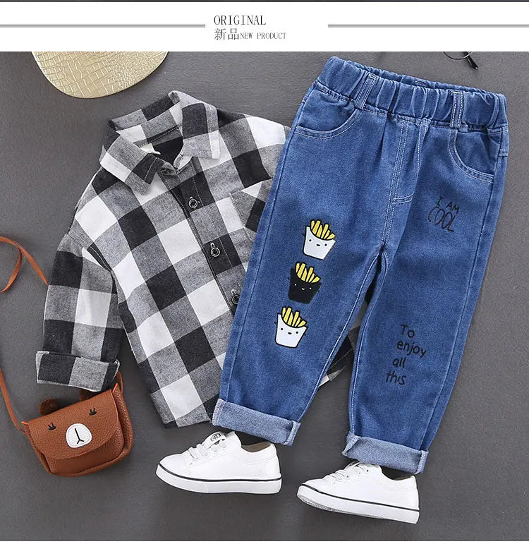 Lässige Jeans für Jungen – Stretch-Denim mit elastischem Bund