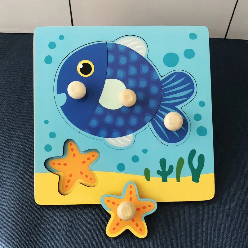 Montessori Holzspielzeug für Babys (1-3 Jahre) – Lernpuzzle & Entwicklungsspiel für kleine Entdecker!