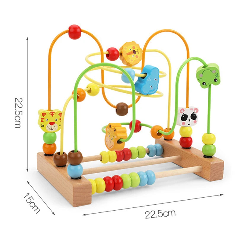 Montessori Holz Achterbahn & Perlenlabyrinth – Das clevere Lernspielzeug für kleine Mathe-Entdecker!