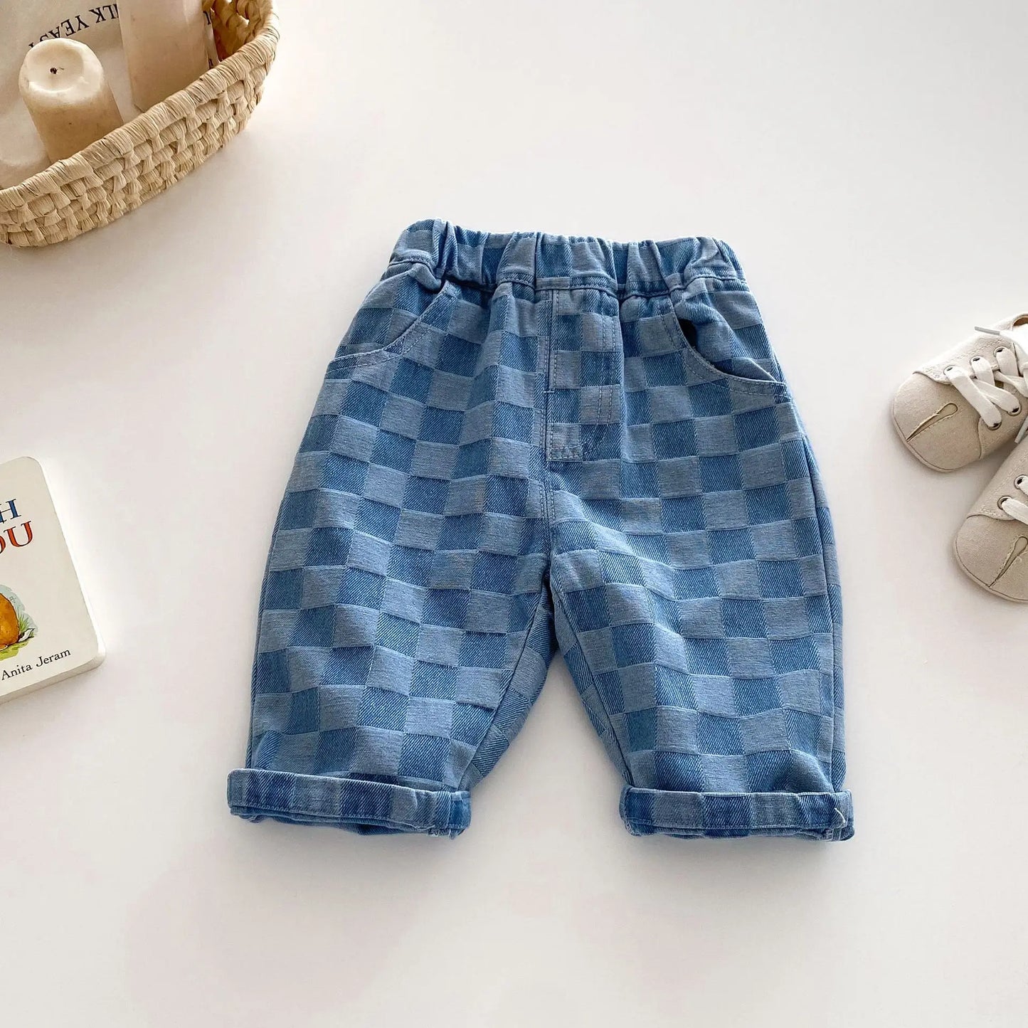 Unifarbene Hose – Bequeme Freizeithose für Kinder mit elastischem Bund