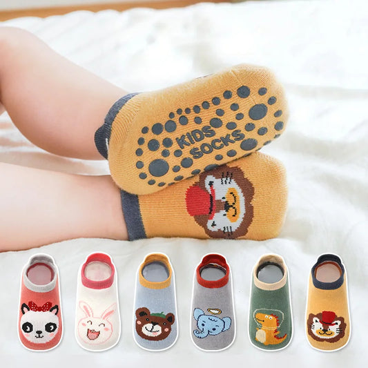Niedliche Baumwollsocken für Kinder – 6 Paar mit süßem Tier-Design für kleine Füße!