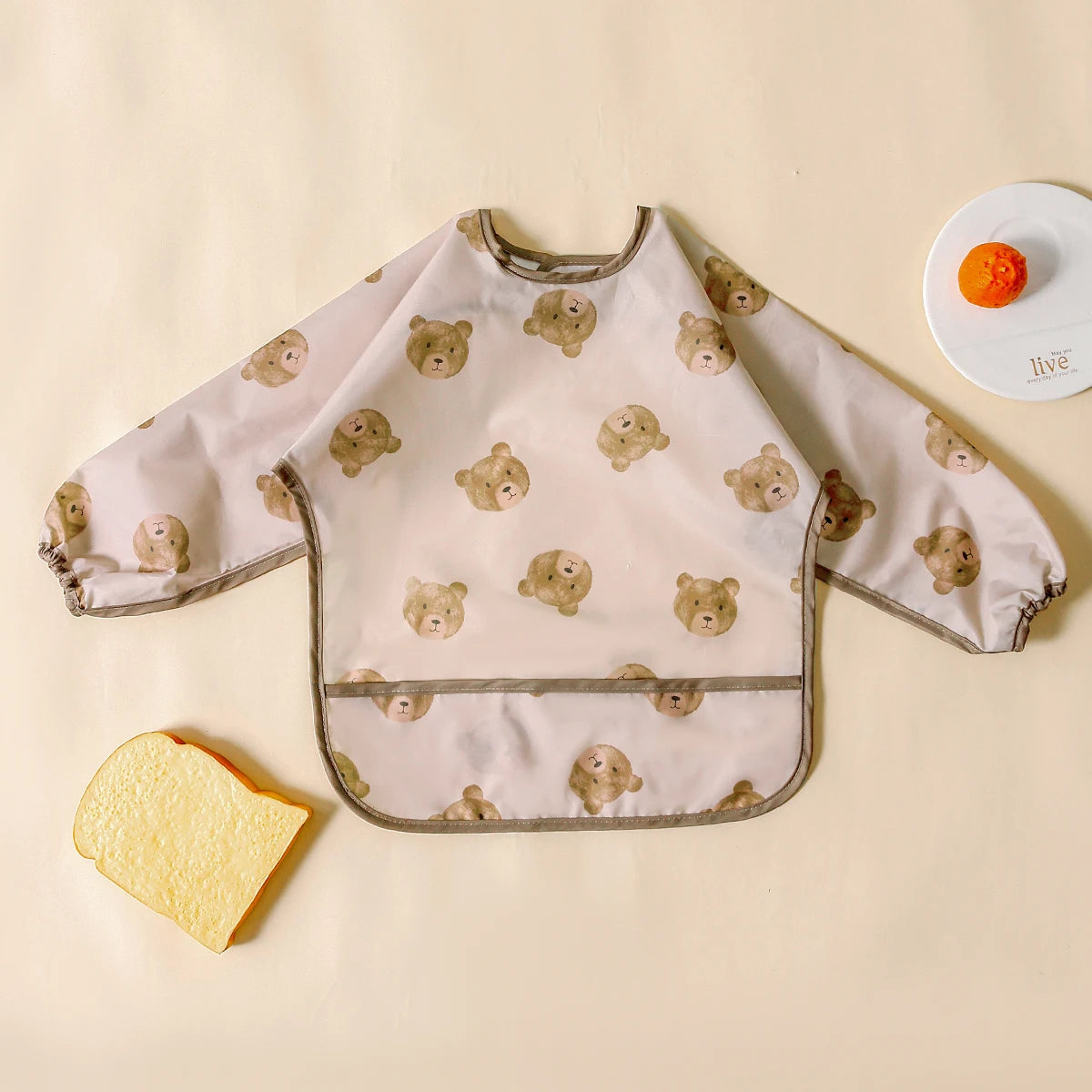 Elinfant Baby / Kleinkind Langarm-Lätzchen – Das praktische All-in-One Wasserdichte Lätzchen für Babys!