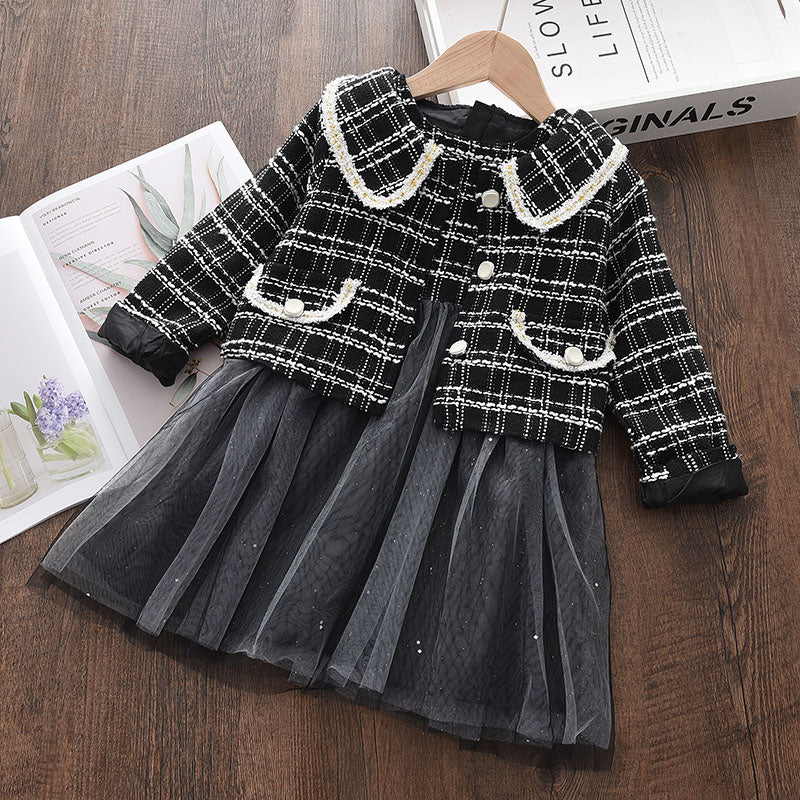 Bear Leader Prinzessinnen-Outfit – 2-teiliges Set aus Kleid und Mantel für den Winter