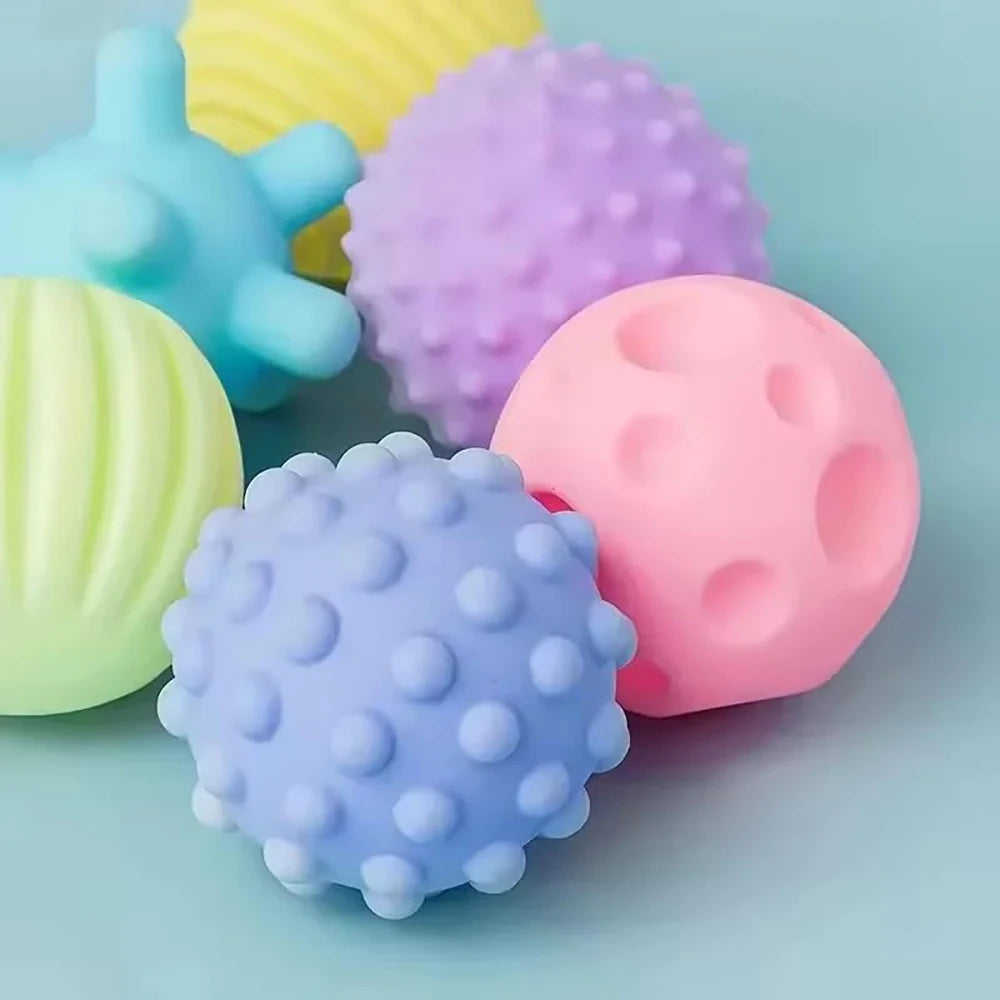 6 Stück strukturierte Multi-Ball-Set entwickeln taktile Sinne Spielzeug Baby Touch Hand Ball Spielzeug Training Ball Massage weiche Bälle Kinder Geschenke