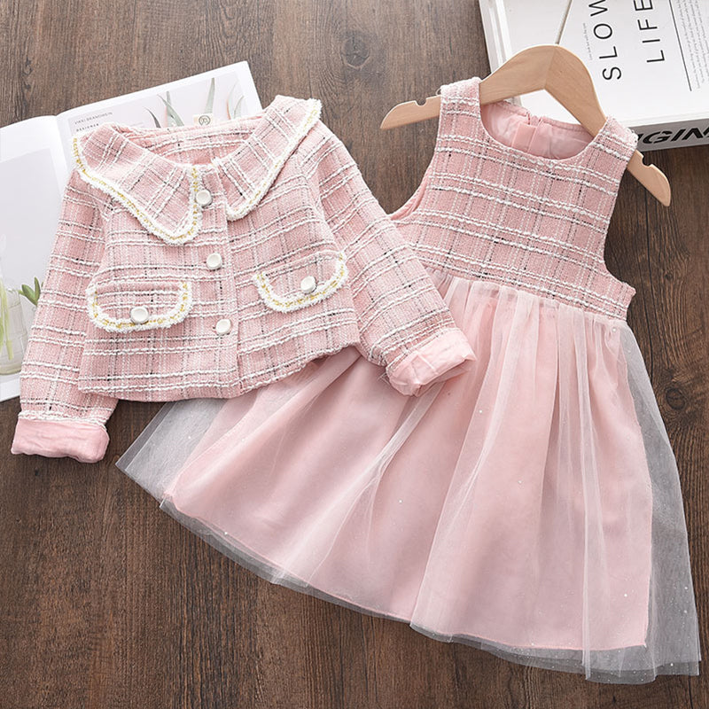 Bear Leader Prinzessinnen-Outfit – 2-teiliges Set aus Kleid und Mantel für den Winter