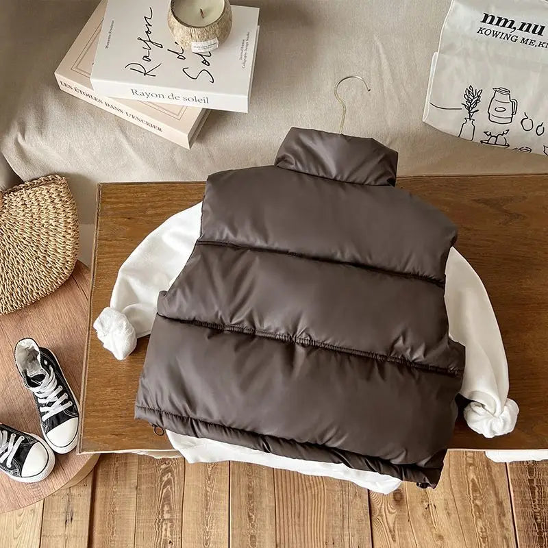 Unisex Kinder-Daunenweste – Warme Steppweste für Herbst und Winter