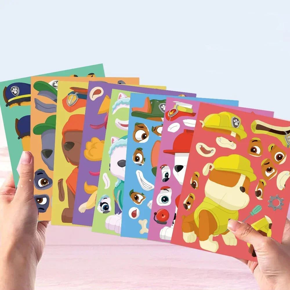 Paw Patrol Make-a-Face Puzzle & Aufkleber ( 8/16/48 Blatt – Mega Spaß für Kinder mit Chase, Skye & Co.!