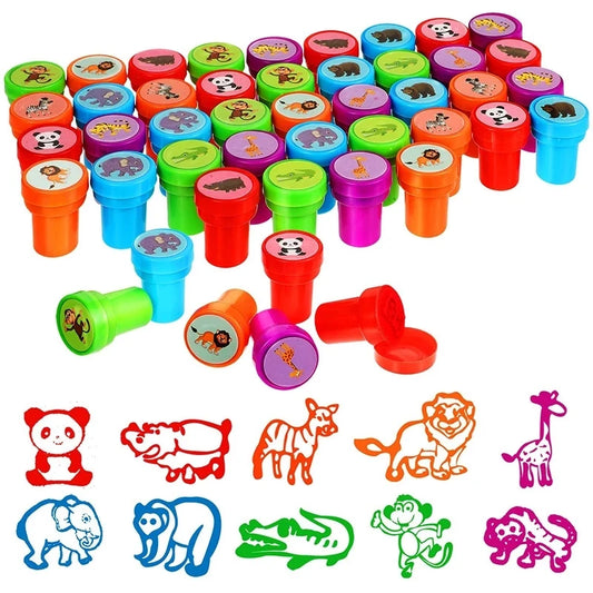 10 Stück bunte Kinder-Stempel – Kreatives Basteln, Malen & Dekorieren für kleine Künstler!
