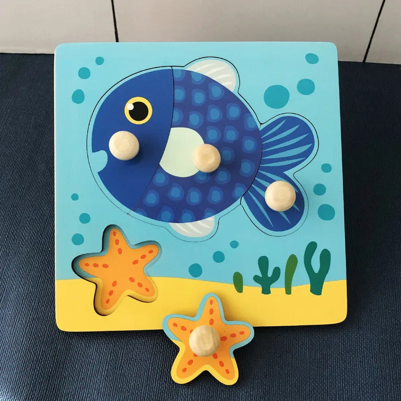 Montessori Holzspielzeug für Babys (1-3 Jahre) – Lernpuzzle & Entwicklungsspiel für kleine Entdecker!