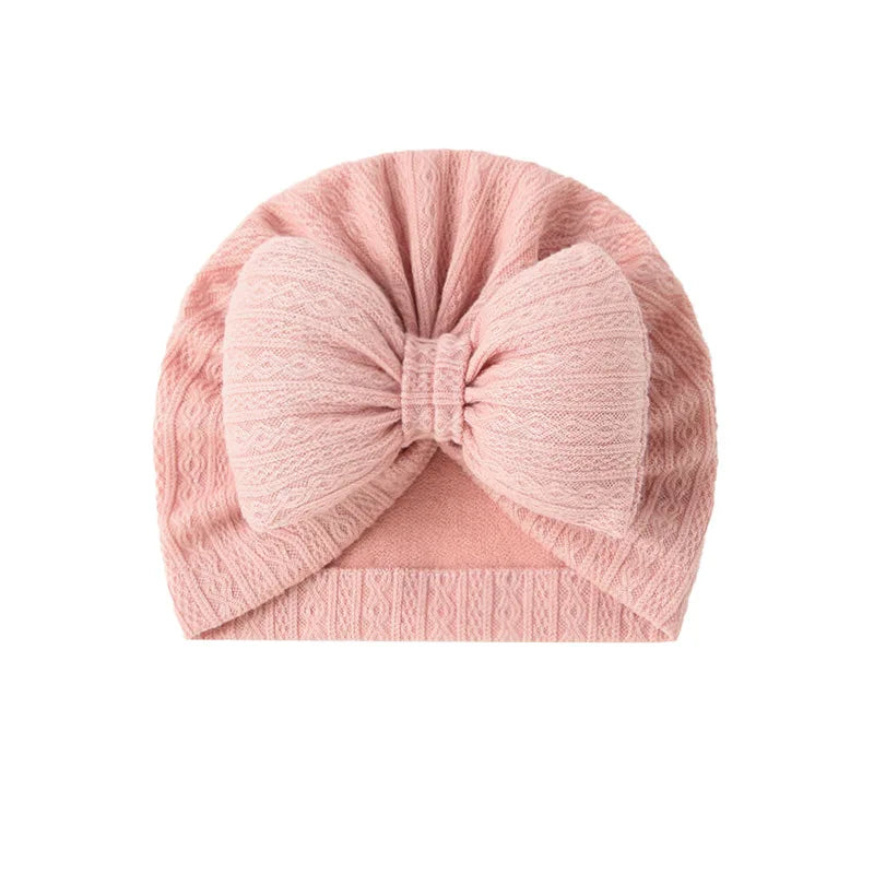 Weicher Baby-Turban mit Schleife – Süße Mütze für Neugeborene & Kleinkinder