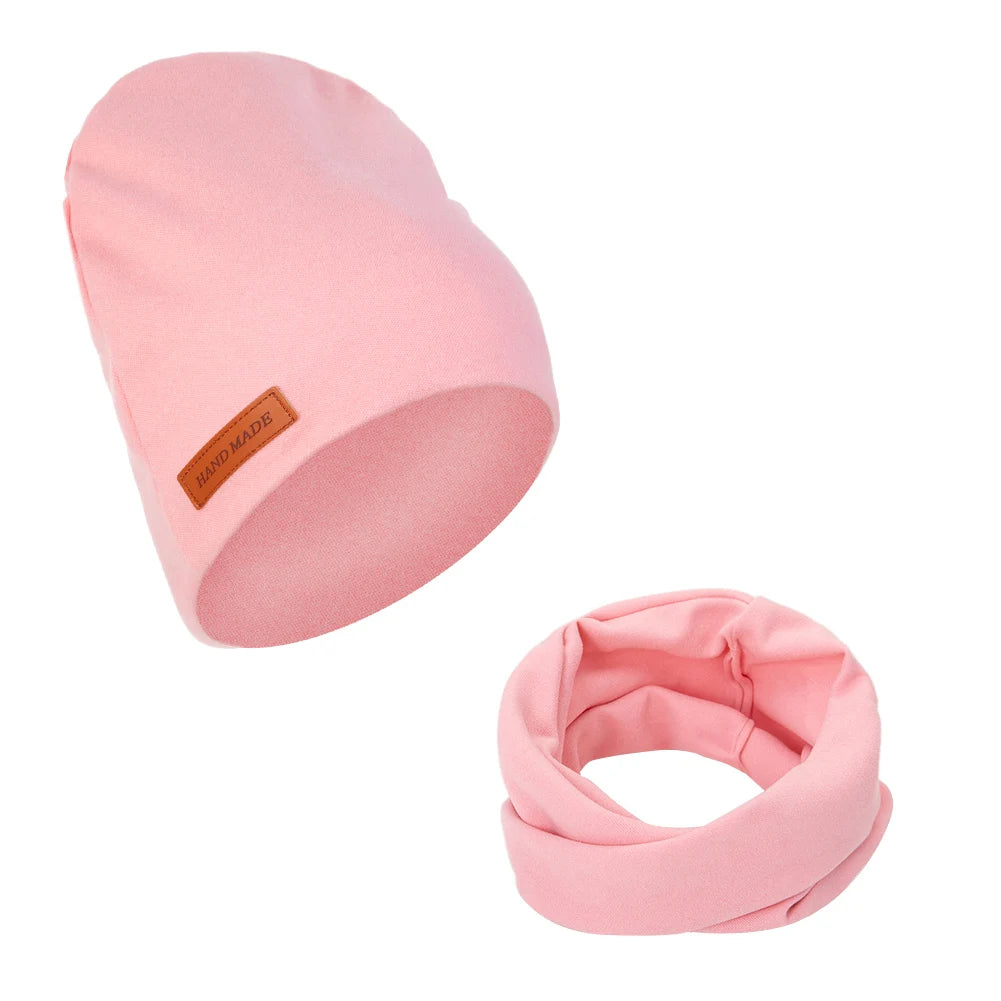 Kuscheliges Baby-Mützen-Set – 2-teiliges Mützen & Schal-Set aus weichem Kaschmir-Imitat