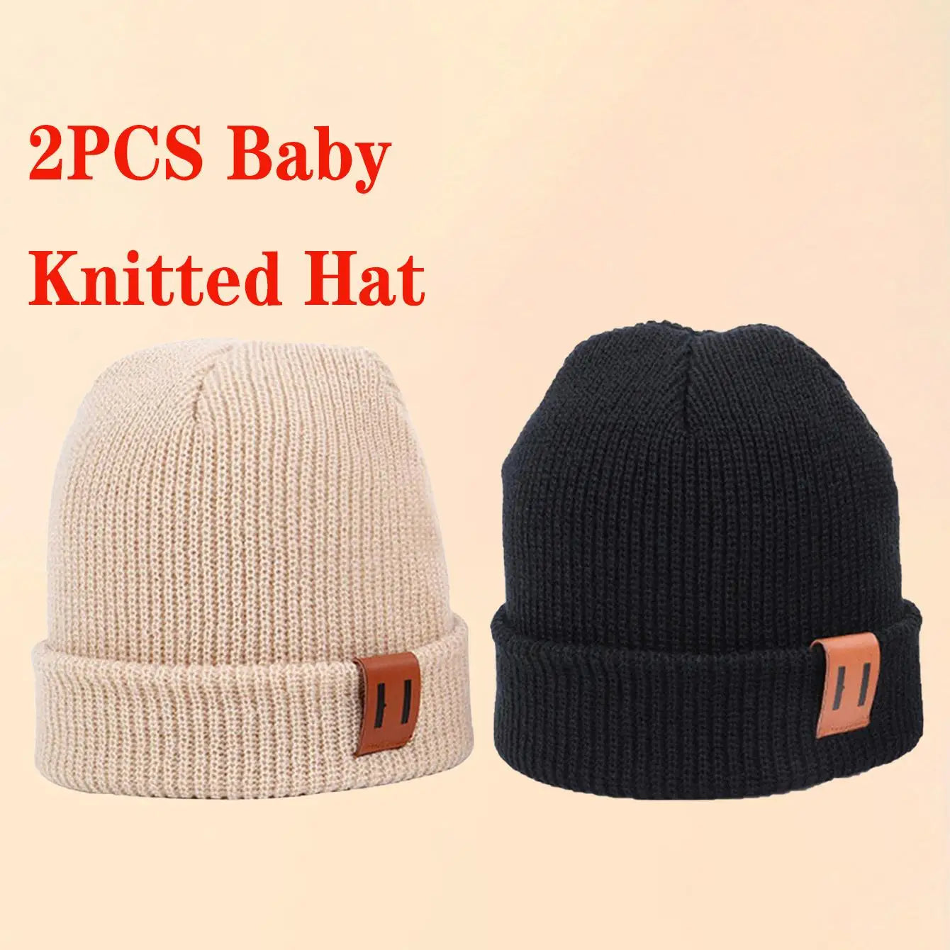 3er Set Gestrickte Wintermützen – Kuschelige Accessoires für Neugeborene & Kleinkinder im praktischen Sets von 1, 2 oder 3 Stück
