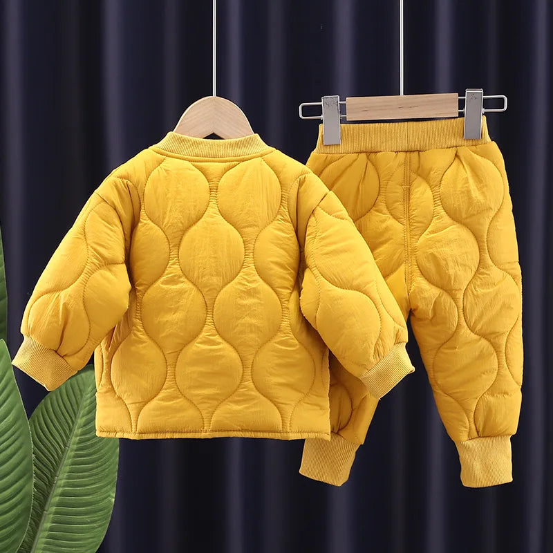 Stylisches Set für Jungen – Herbst & Winter Warmer Wintermantel & Hose