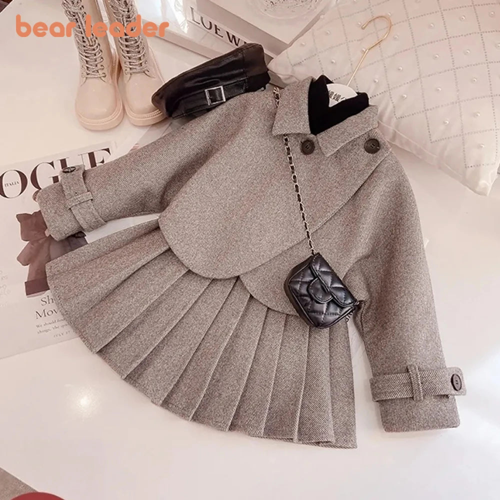 Bear Leader Prinzessinnen-Set – Wintermantel und Rock im Vintage-Stil