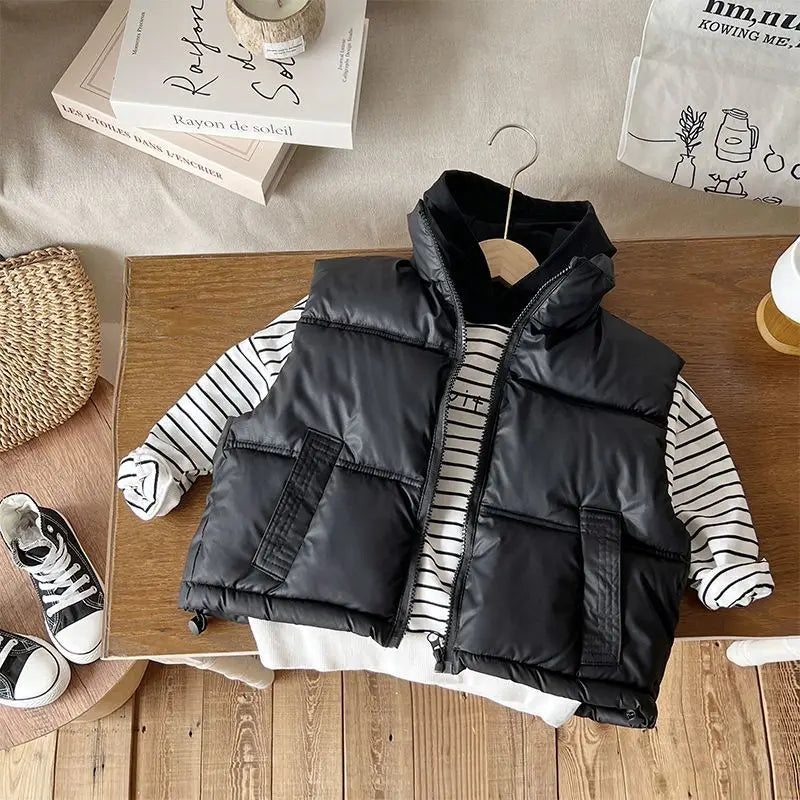 Unisex Kinder-Daunenweste – Warme Steppweste für Herbst und Winter