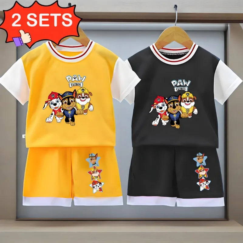 PAW PATROL Sport-Set für Jungen – Atmungsaktives T-Shirt & Shorts für den Sommer