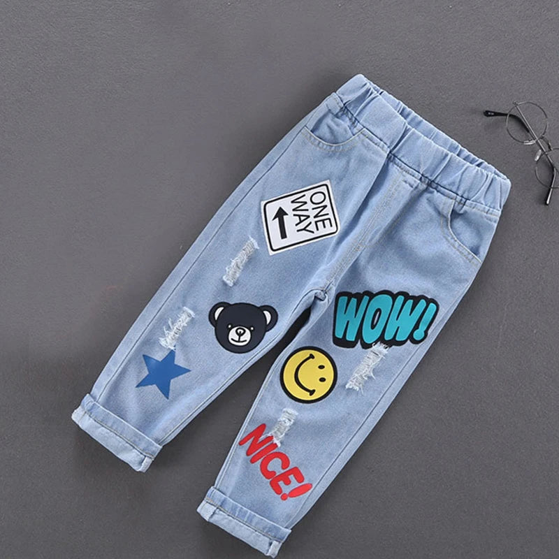Lässige Jeans für Jungen – Stretch-Denim mit elastischem Bund