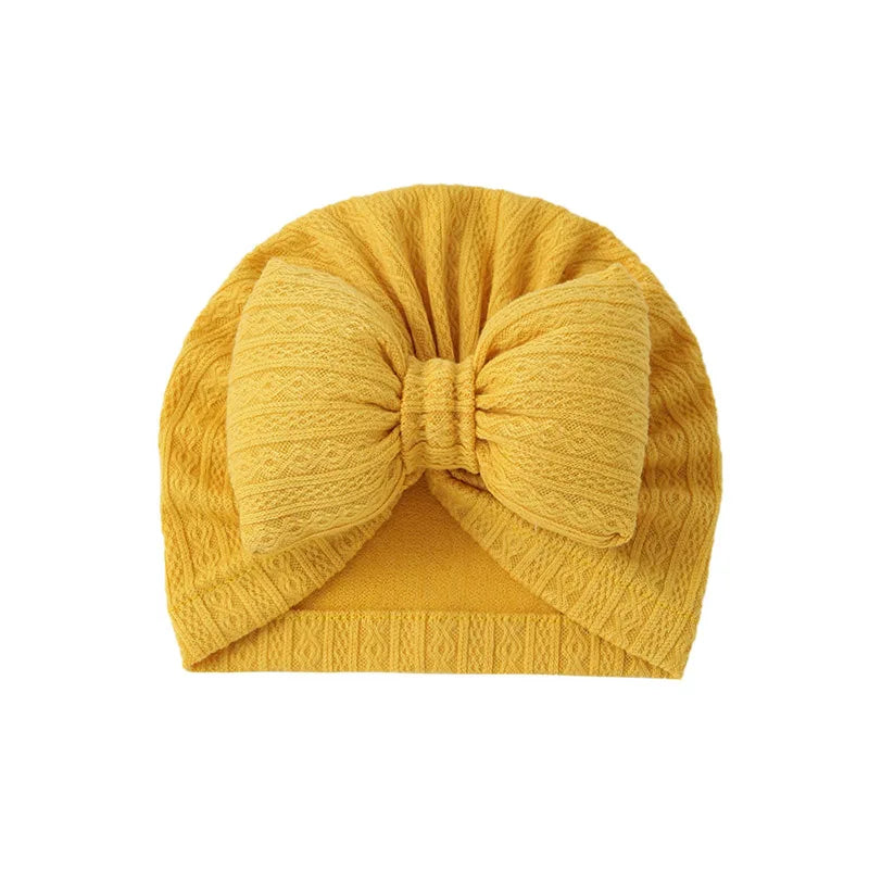 Weicher Baby-Turban mit Schleife – Süße Mütze für Neugeborene & Kleinkinder