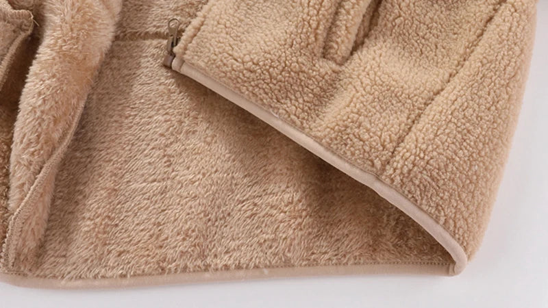 Stylishe & Warme Fleece-Jacke für Kinder  – Plüsch-Mantel mit Reißverschluss für Herbst & Winter