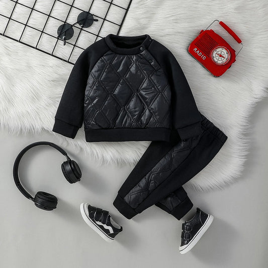 Jungen 2-teiliges Set – Warmer Hosenanzug für Herbst und Winter