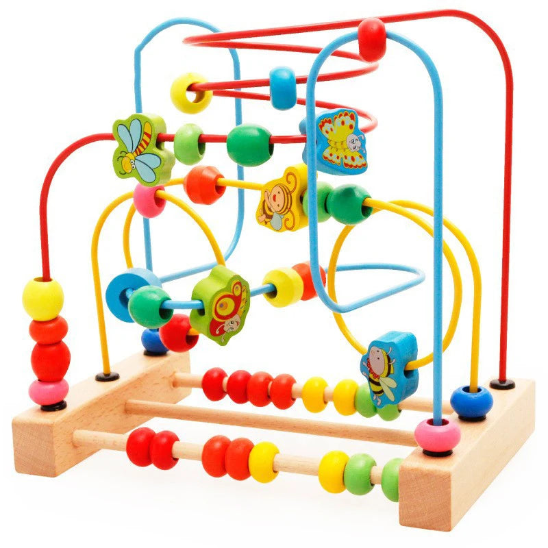 Montessori Holz Achterbahn & Perlenlabyrinth – Das clevere Lernspielzeug für kleine Mathe-Entdecker!