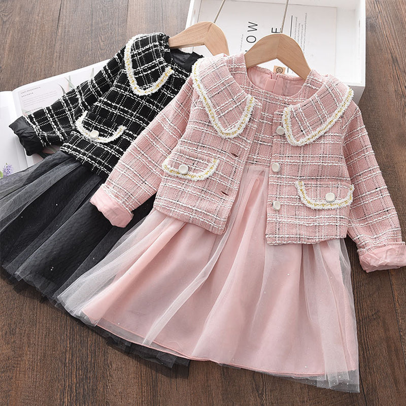 Bear Leader Prinzessinnen-Outfit – 2-teiliges Set aus Kleid und Mantel für den Winter