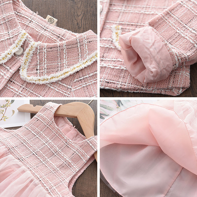 Bear Leader Prinzessinnen-Outfit – 2-teiliges Set aus Kleid und Mantel für den Winter