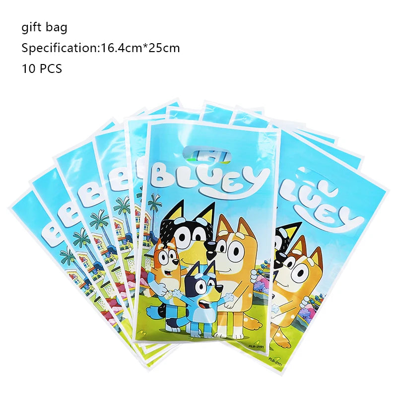 Bluey Geburtstag Deko-Set – Ballons & Partyzubehör für Kinder