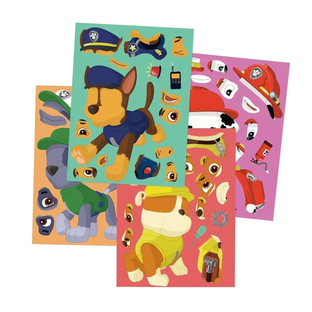 Paw Patrol Make-a-Face Puzzle & Aufkleber ( 8/16/48 Blatt – Mega Spaß für Kinder mit Chase, Skye & Co.!