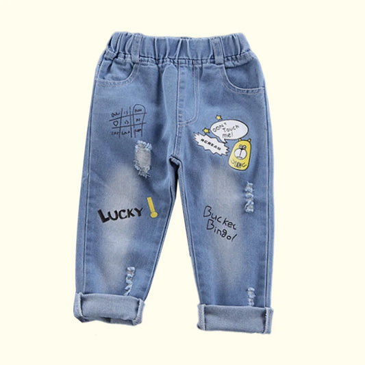 Lässige Jeans für Jungen – Stretch-Denim mit elastischem Bund
