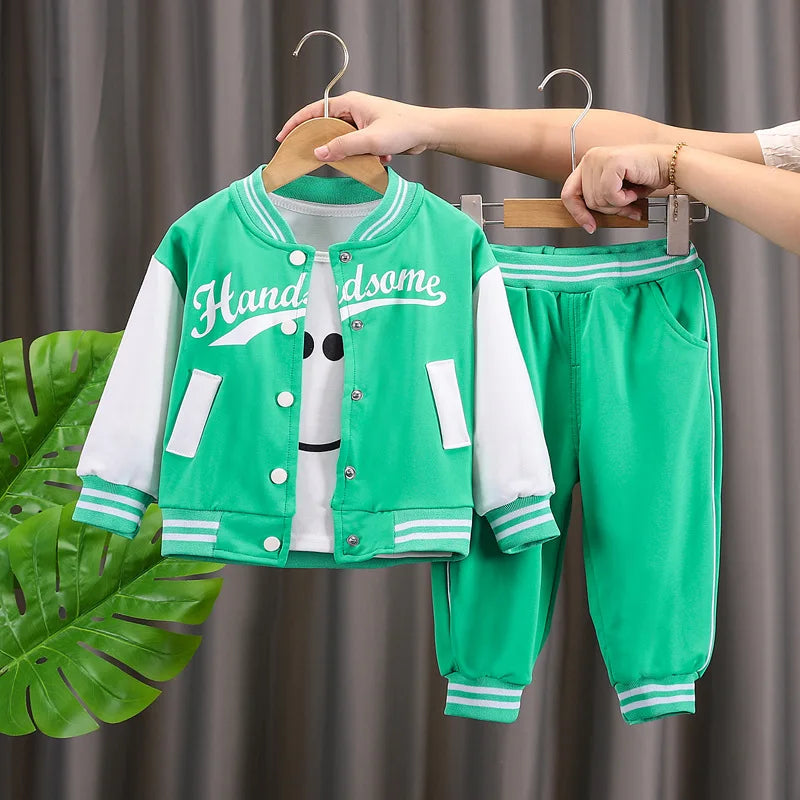 Casual 2-teiliges Set für Jungen – Jacke und Hose mit Buchstabendruck