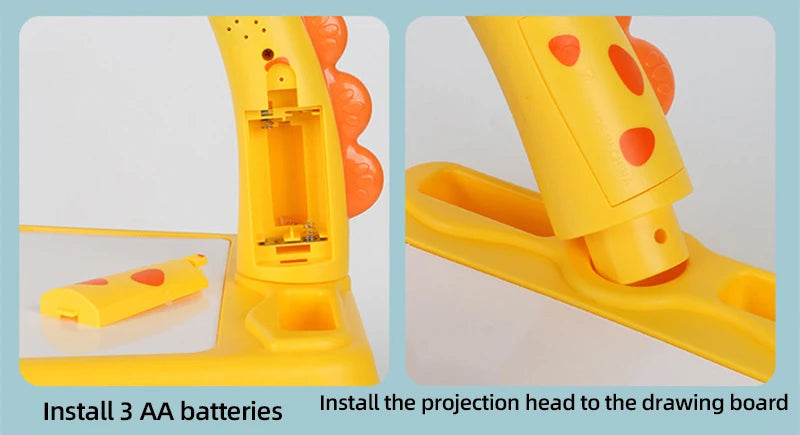 Kinder LED-Projektor & Malset – Lernspielzeug mit Zeichentisch, Pädagogisches Malbrett und Kreativwerkzeugen