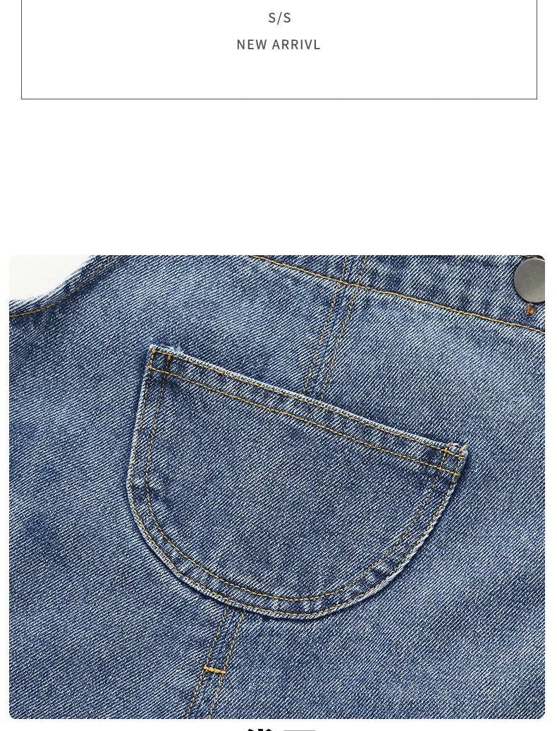 Unisex-Denim-Overall – Lässiger Kurz-Style für Babys und Kleinkinder