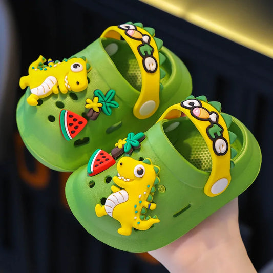 Dino Gartenschuhe / Badeschuhe für Kinder – Rutschfeste Hausschuhe