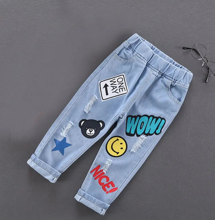 Lässige Jeans für Jungen – Stretch-Denim mit elastischem Bund