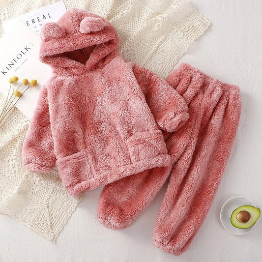 Chilliger Fleeceanzug – Dickes Fleece-Set mit Kapuze für Herbst & Winter