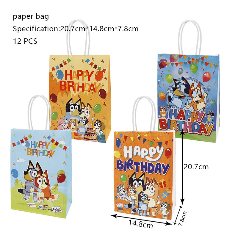 Bluey Geburtstag Deko-Set – Ballons & Partyzubehör für Kinder