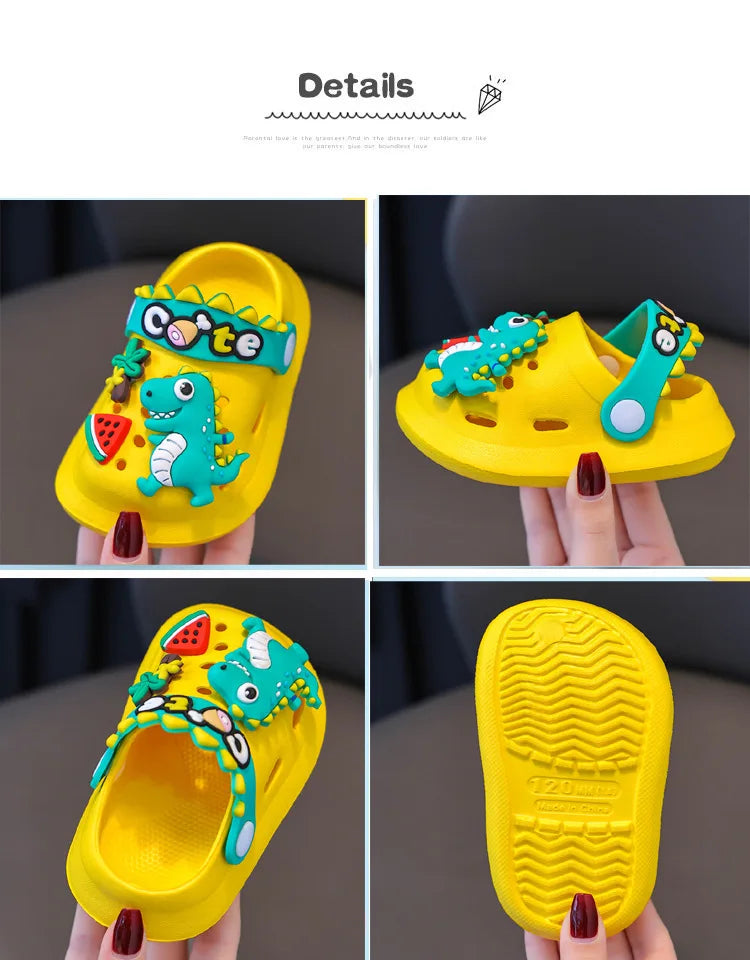 Dino Gartenschuhe / Badeschuhe für Kinder – Rutschfeste Hausschuhe