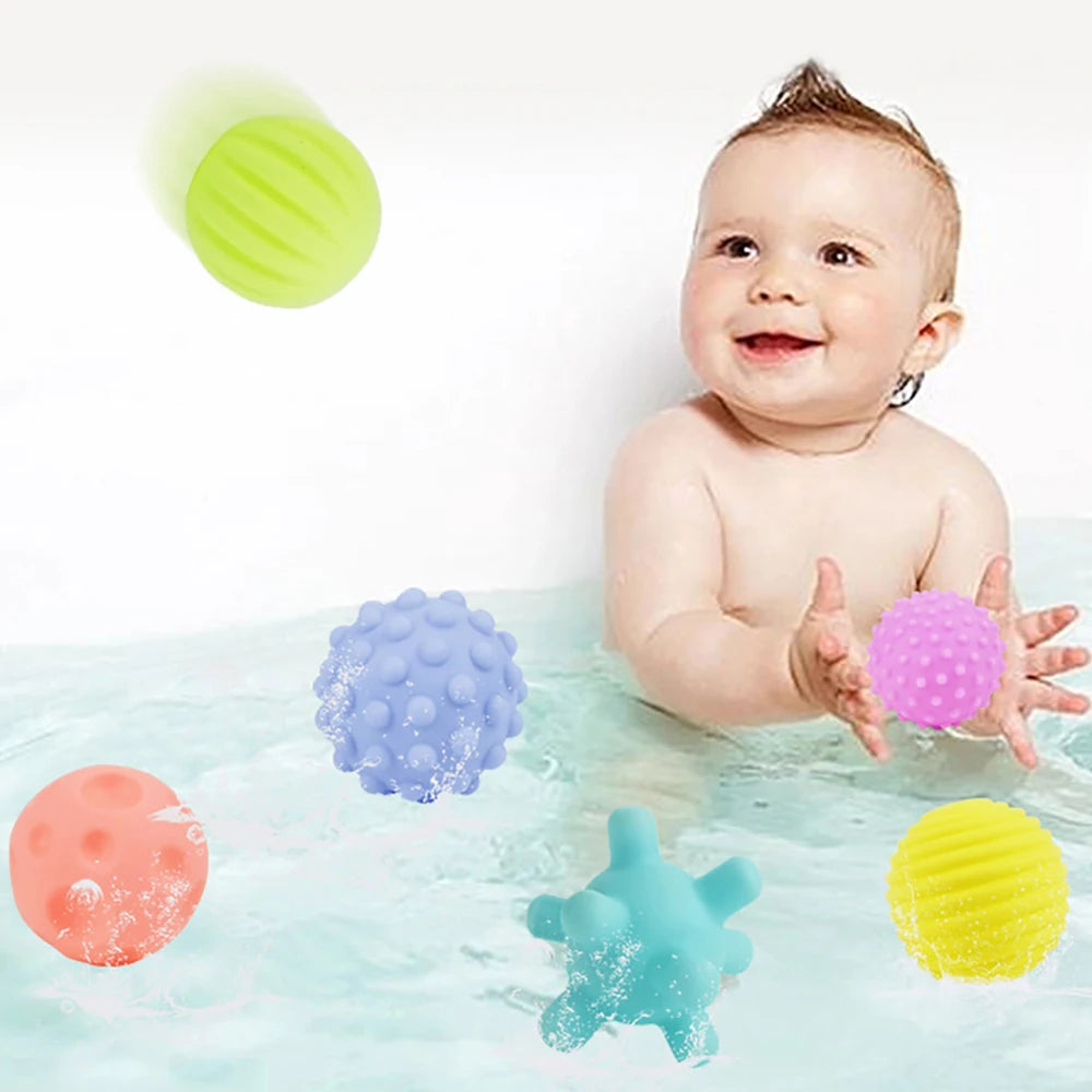6 Stück strukturierte Multi-Ball-Set entwickeln taktile Sinne Spielzeug Baby Touch Hand Ball Spielzeug Training Ball Massage weiche Bälle Kinder Geschenke