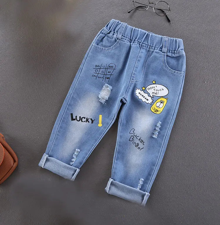 Lässige Jeans für Jungen – Stretch-Denim mit elastischem Bund