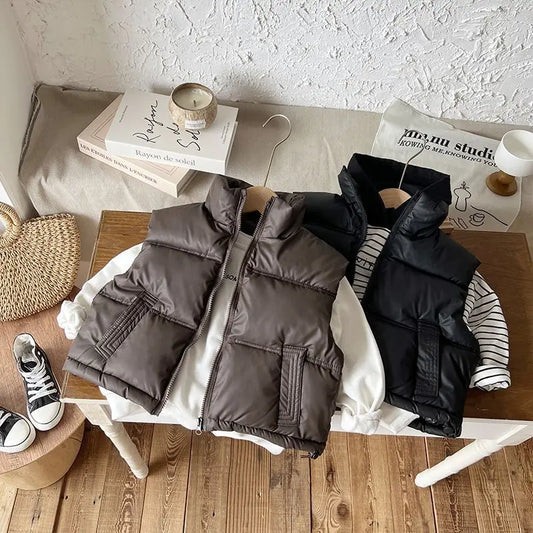 Unisex Kinder-Daunenweste – Warme Steppweste für Herbst und Winter