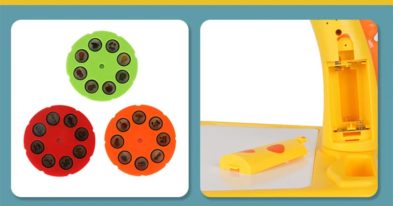 Kinder LED-Projektor & Malset – Lernspielzeug mit Zeichentisch, Pädagogisches Malbrett und Kreativwerkzeugen