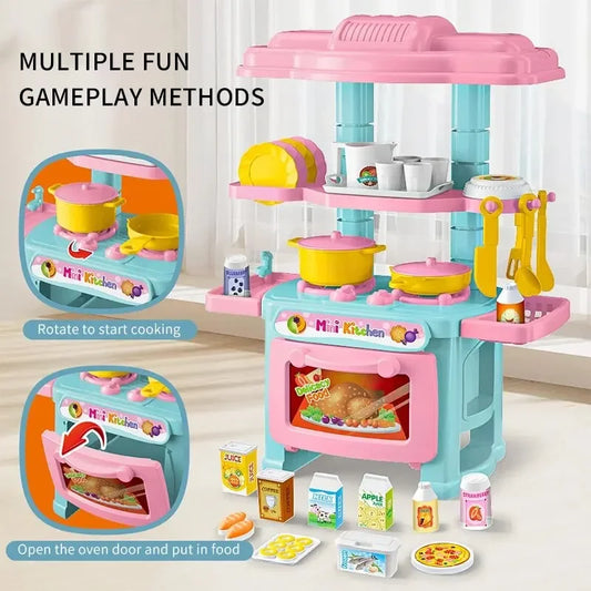 Mini Spielzeukgüche Spielset – DIY Kochen, Lebensmittel, Geschirr und Rollenspiel für Kinder,  tolles Geschenk für Jungen und Mädchen ( Bitte beachten Sie die Größenangabe )